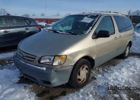 2002 Toyota Sienna Ce from USA, damaged, VIN 4T3ZF19C92U476478